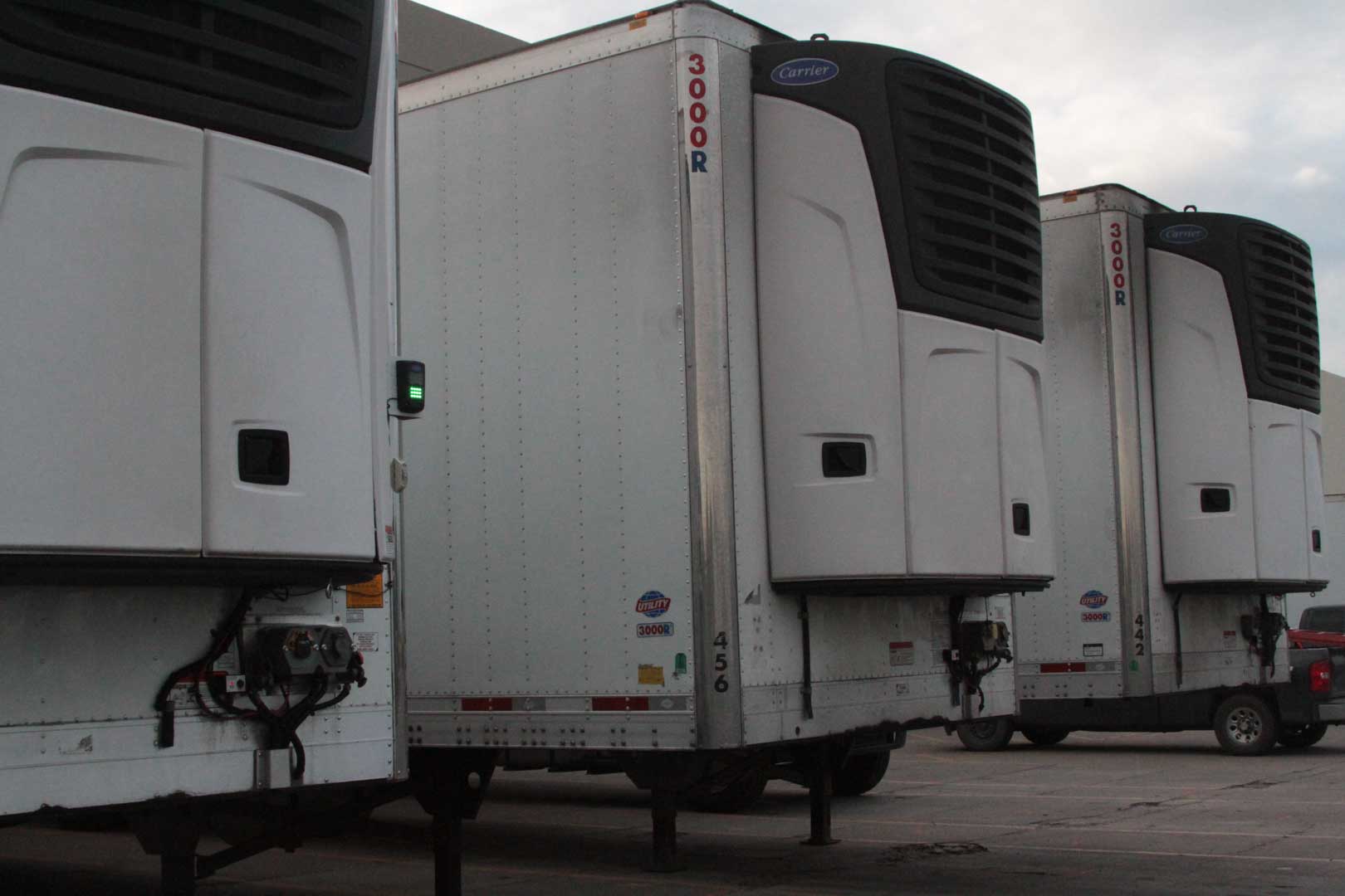 Denver Reefer Trailers A row of refrigerated fifty-three-foot trailers.