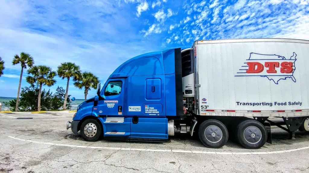 dts semi truck beach